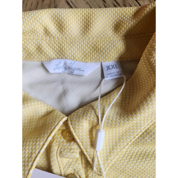 Golf Polo Shirt Lady Hagen Womens Sleeveless New NWT Tennis Golf Yellow XXL 2X - Picture 7 of 7